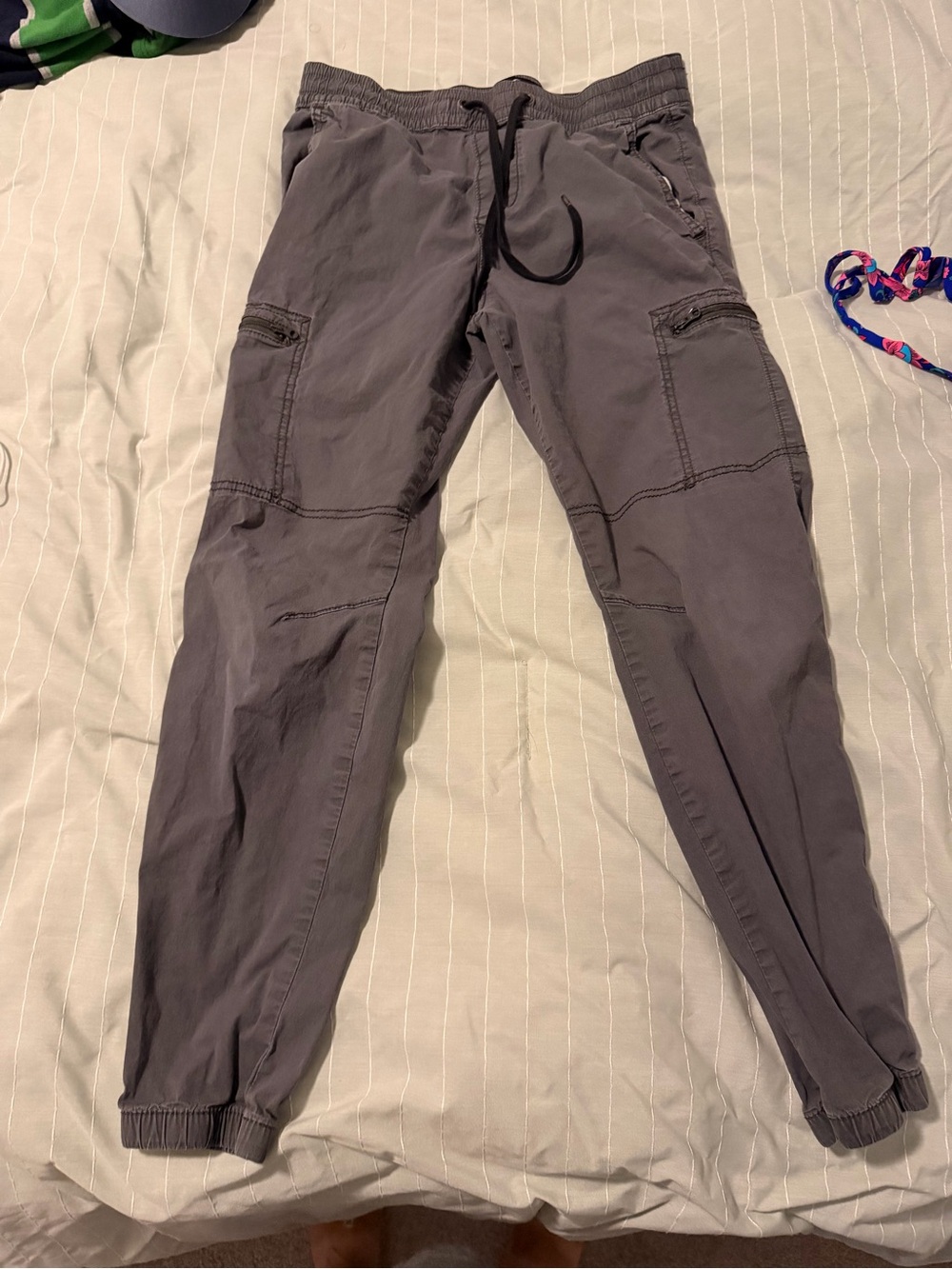 Hollister Men's Gray Cargo Jogger Pants